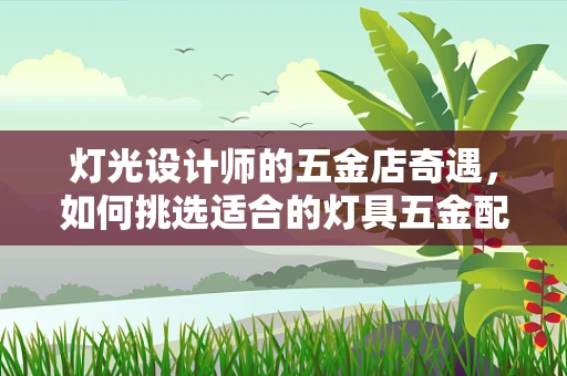 灯光设计师的五金店奇遇，如何挑选适合的灯具五金配件？