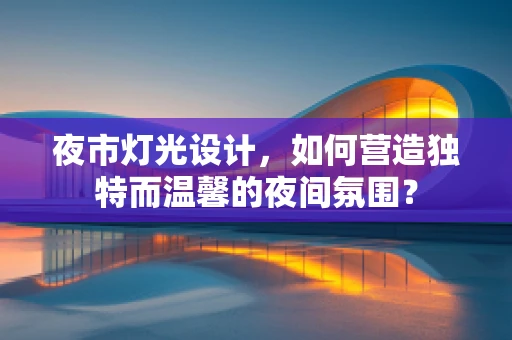 夜市灯光设计，如何营造独特而温馨的夜间氛围？