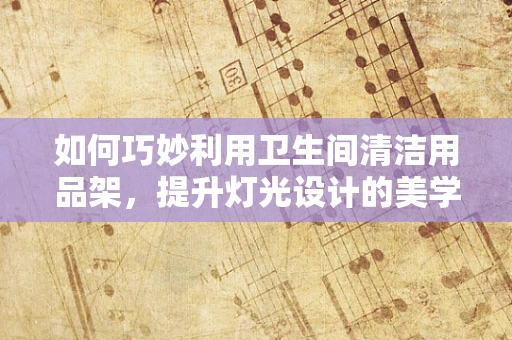 如何巧妙利用卫生间清洁用品架，提升灯光设计的美学与实用性？