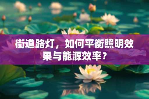 街道路灯，如何平衡照明效果与能源效率？