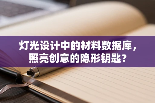 灯光设计中的材料数据库，照亮创意的隐形钥匙？