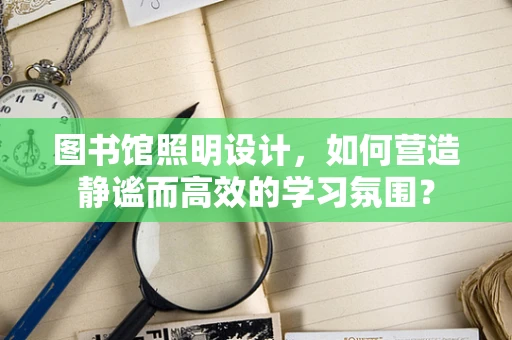 图书馆照明设计，如何营造静谧而高效的学习氛围？