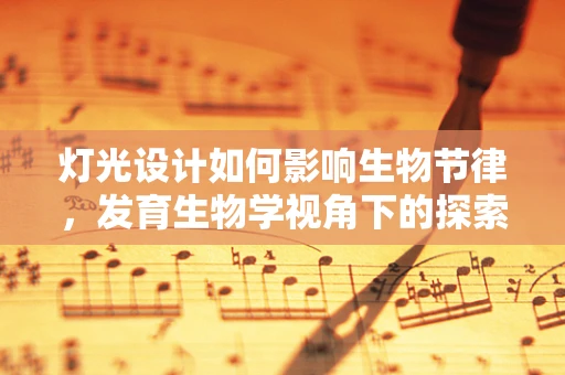 灯光设计如何影响生物节律，发育生物学视角下的探索