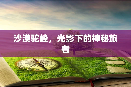 沙漠驼峰，光影下的神秘旅者