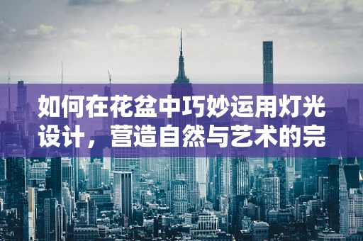 如何在花盆中巧妙运用灯光设计，营造自然与艺术的完美融合？