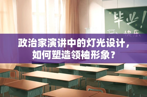 政治家演讲中的灯光设计，如何塑造领袖形象？