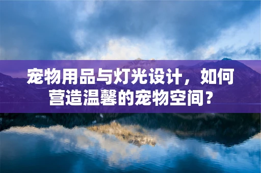 宠物用品与灯光设计，如何营造温馨的宠物空间？