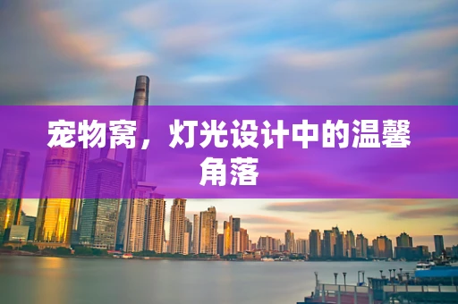 宠物窝，灯光设计中的温馨角落