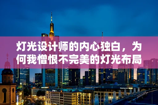 灯光设计师的内心独白，为何我憎恨不完美的灯光布局？