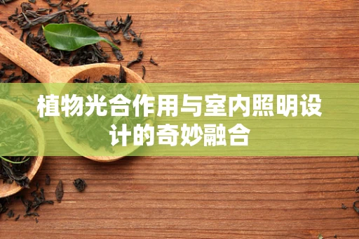 植物光合作用与室内照明设计的奇妙融合