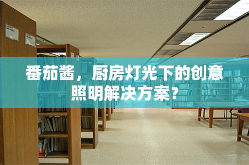 番茄酱，厨房灯光下的创意照明解决方案？