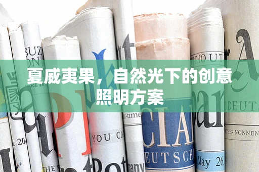 夏威夷果，自然光下的创意照明方案