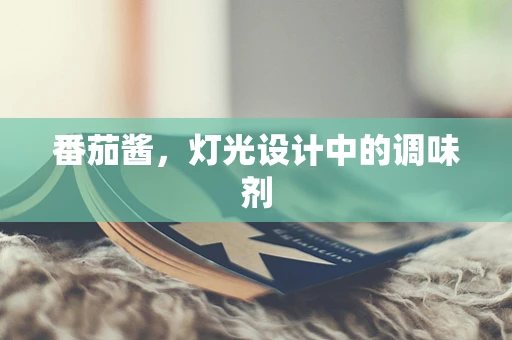 番茄酱，灯光设计中的调味剂