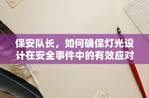 保安队长，如何确保灯光设计在安全事件中的有效应对？