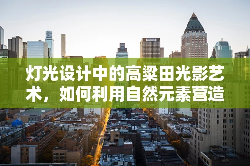 灯光设计中的高粱田光影艺术，如何利用自然元素营造独特氛围？
