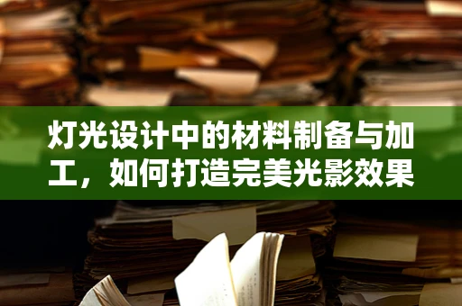 灯光设计中的材料制备与加工，如何打造完美光影效果？