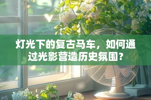 灯光下的复古马车，如何通过光影营造历史氛围？
