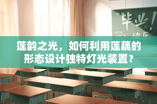 莲韵之光，如何利用莲藕的形态设计独特灯光装置？