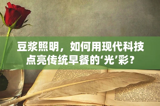 豆浆照明，如何用现代科技点亮传统早餐的‘光’彩？