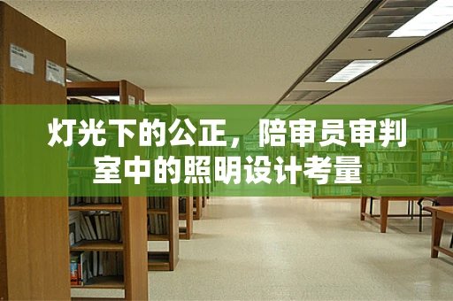 灯光下的公正，陪审员审判室中的照明设计考量