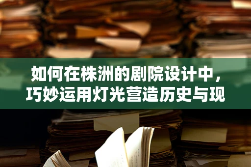 如何在株洲的剧院设计中，巧妙运用灯光营造历史与现代交融的氛围？
