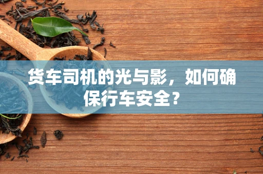 货车司机的光与影，如何确保行车安全？