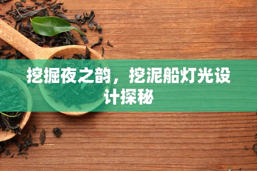 挖掘夜之韵，挖泥船灯光设计探秘