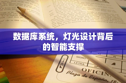 数据库系统，灯光设计背后的智能支撑