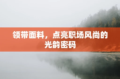 领带面料，点亮职场风尚的光韵密码