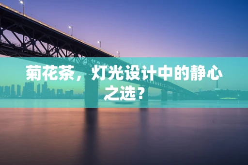 菊花茶，灯光设计中的静心之选？