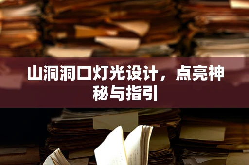山洞洞口灯光设计，点亮神秘与指引