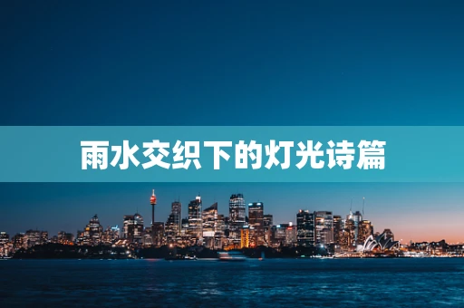 雨水交织下的灯光诗篇