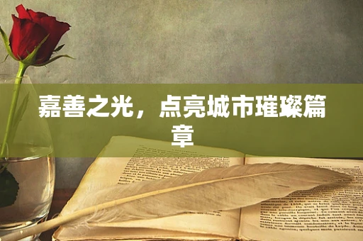 嘉善之光，点亮城市璀璨篇章