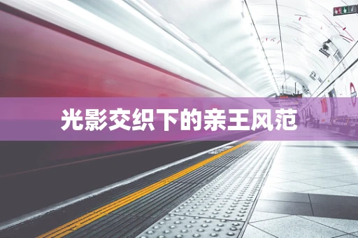 光影交织下的亲王风范