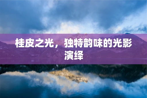 桂皮之光，独特韵味的光影演绎