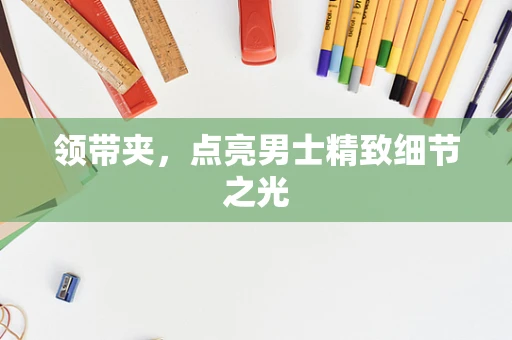 领带夹，点亮男士精致细节之光