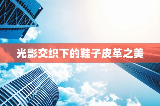 光影交织下的鞋子皮革之美
