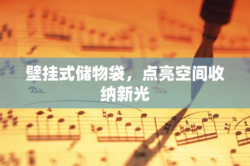 壁挂式储物袋，点亮空间收纳新光