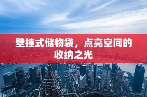 壁挂式储物袋，点亮空间的收纳之光