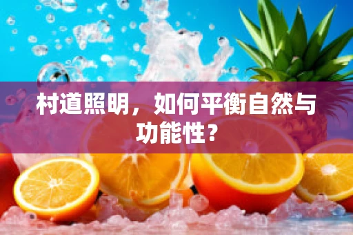村道照明，如何平衡自然与功能性？