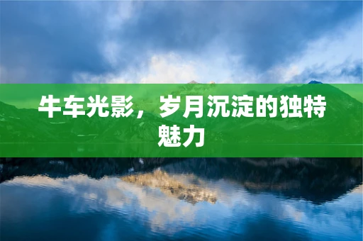 牛车光影，岁月沉淀的独特魅力