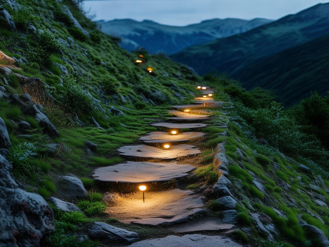 山区登山道灯光设计，点亮攀登之路