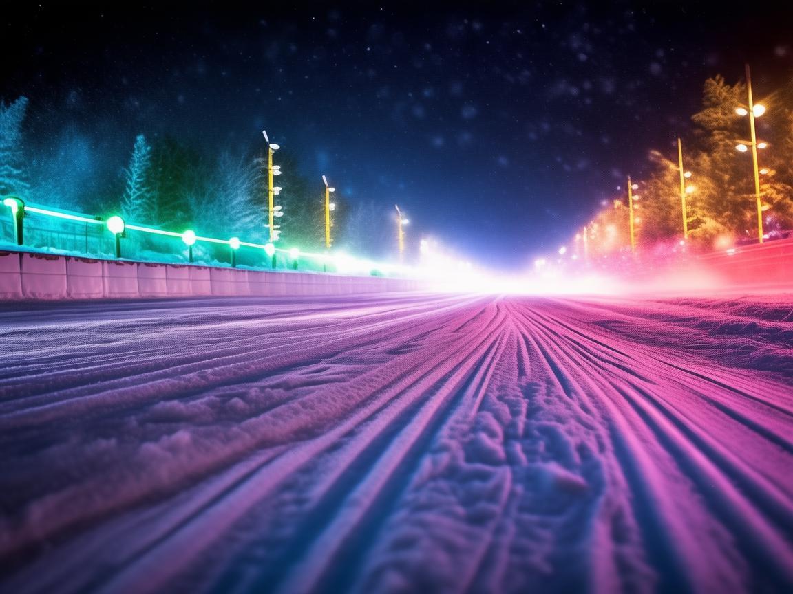 雪车赛道灯光设计，速度与激情的光影交织