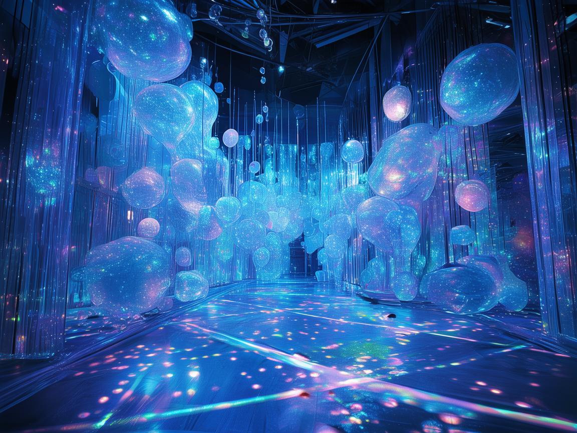 梦幻蓝宝石灯光秀，点亮奇幻空间