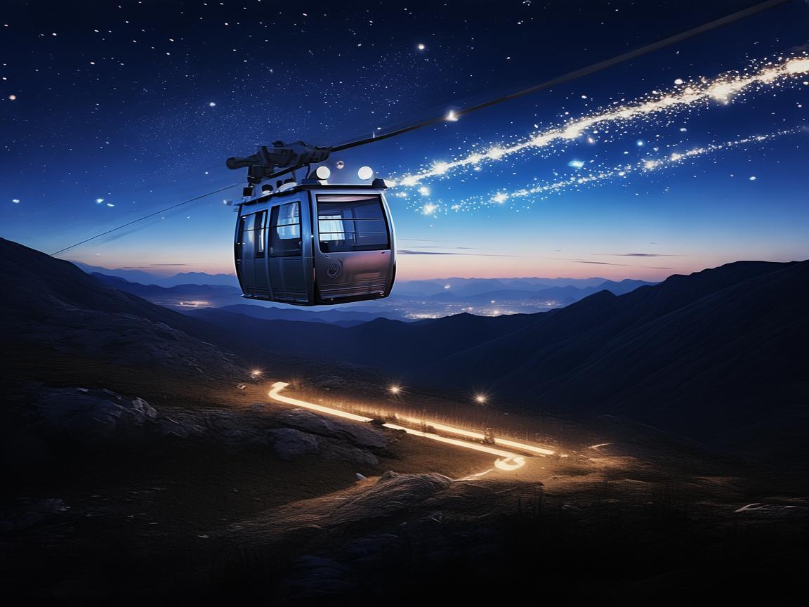 索道灯光，点亮高空奇幻之旅