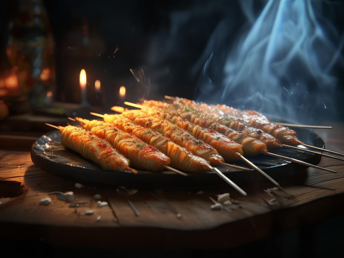 烤鱼串的光影艺术，如何用灯光设计提升美食体验？