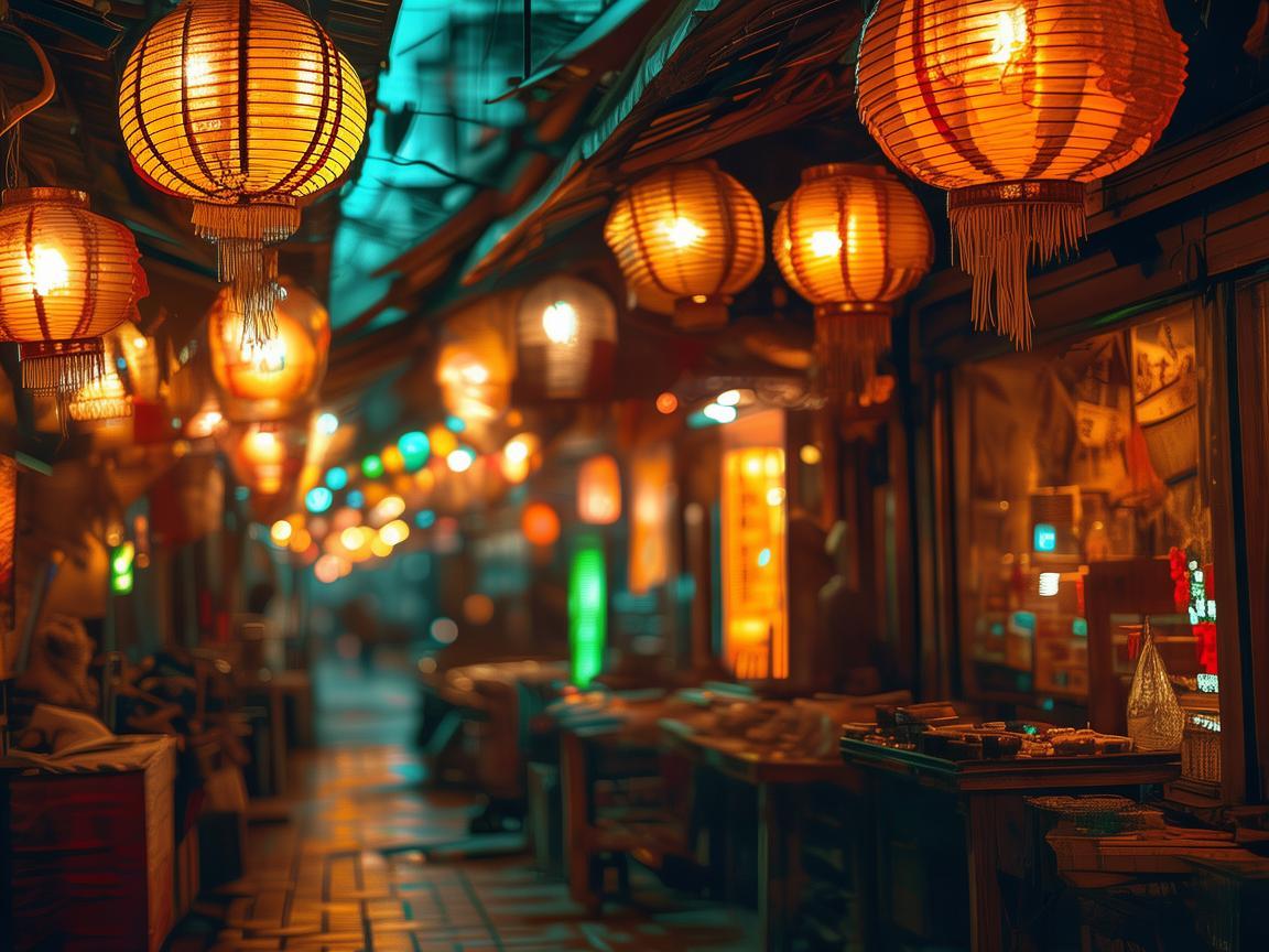 夜市摊的灯光设计，如何用光影营造氛围？