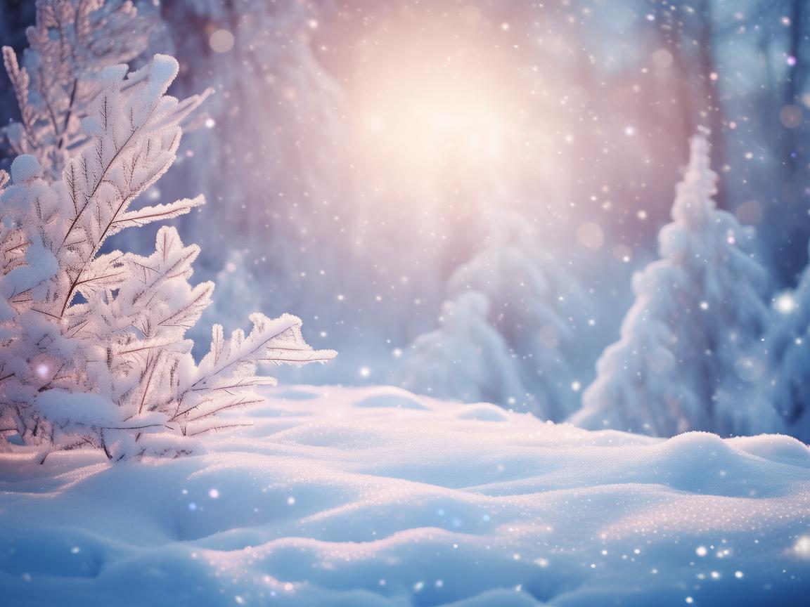 雪夜华光，绘就梦幻雪景