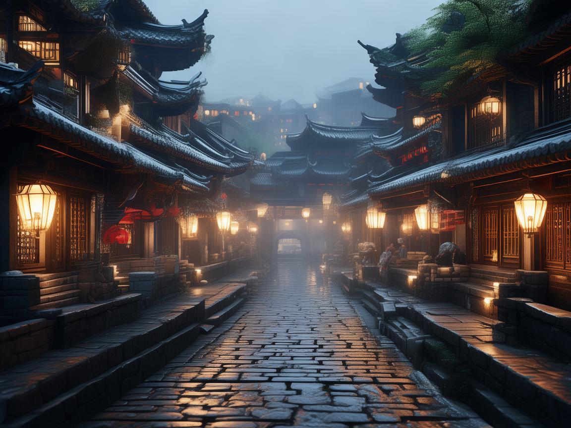 灯光设计中的光影魔术，安阳古城的现代演绎与历史融合