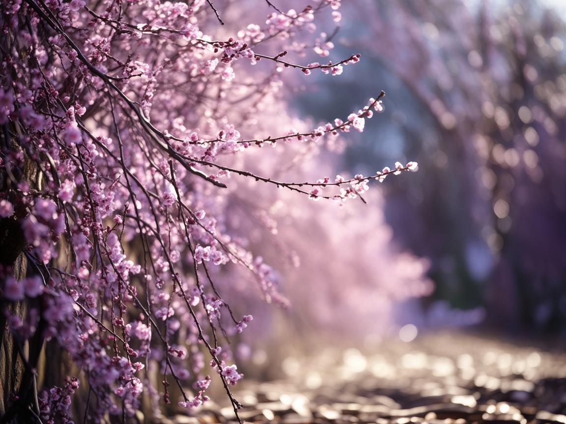 丁香花下的光影诗韵